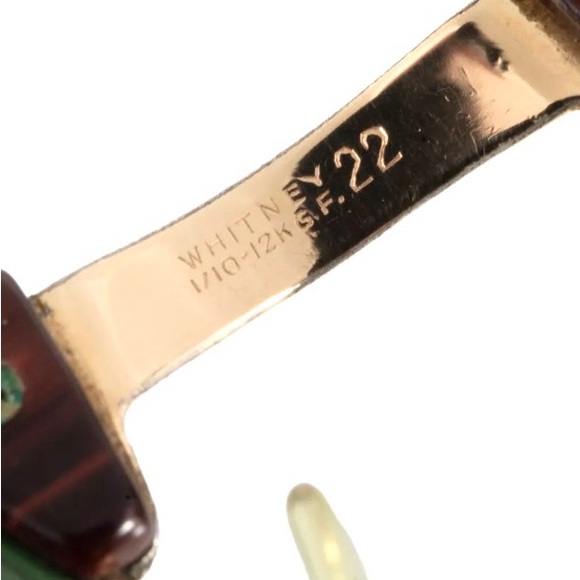 SALE ! Vintage 12K GF Whitney 22 Brown Woodgrain Gold Club Sunglasses - Picture 7 of 10